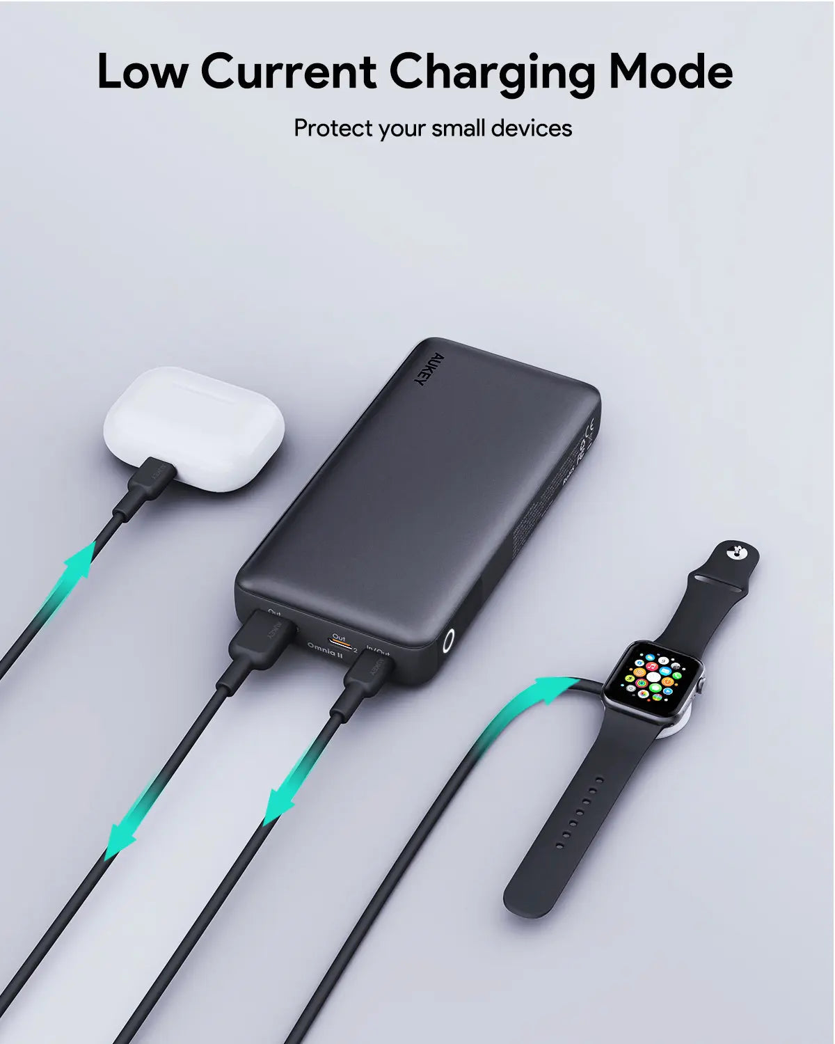 Aukey 20000mAh 30W Power Bank – PD3.0 Fast Charge 3 Ports