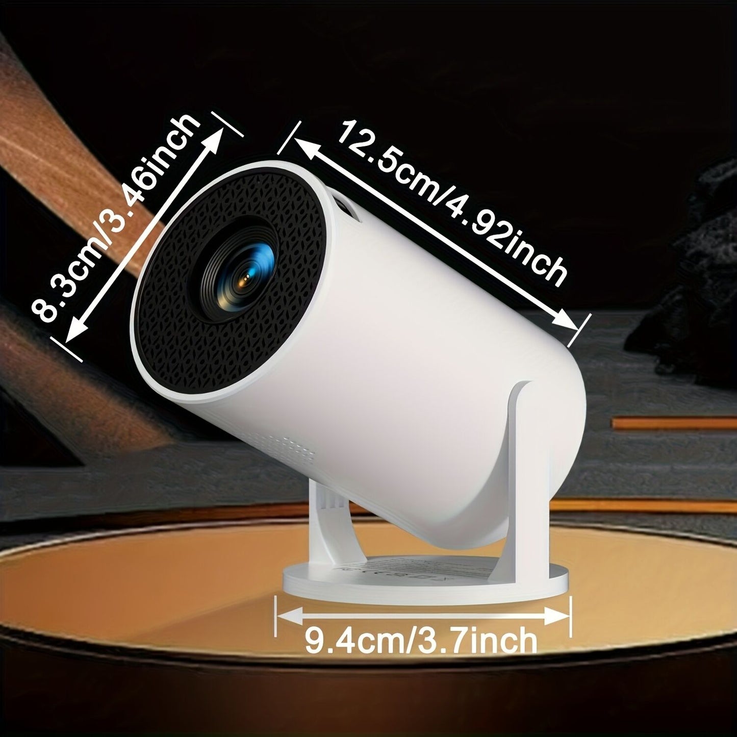 HY300 Pro Portable Mini Projector – 720P/4K, WiFi 6, Android 11