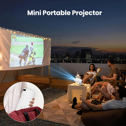 HY300 Pro Portable Mini Projector – 720P/4K, WiFi 6, Android 11