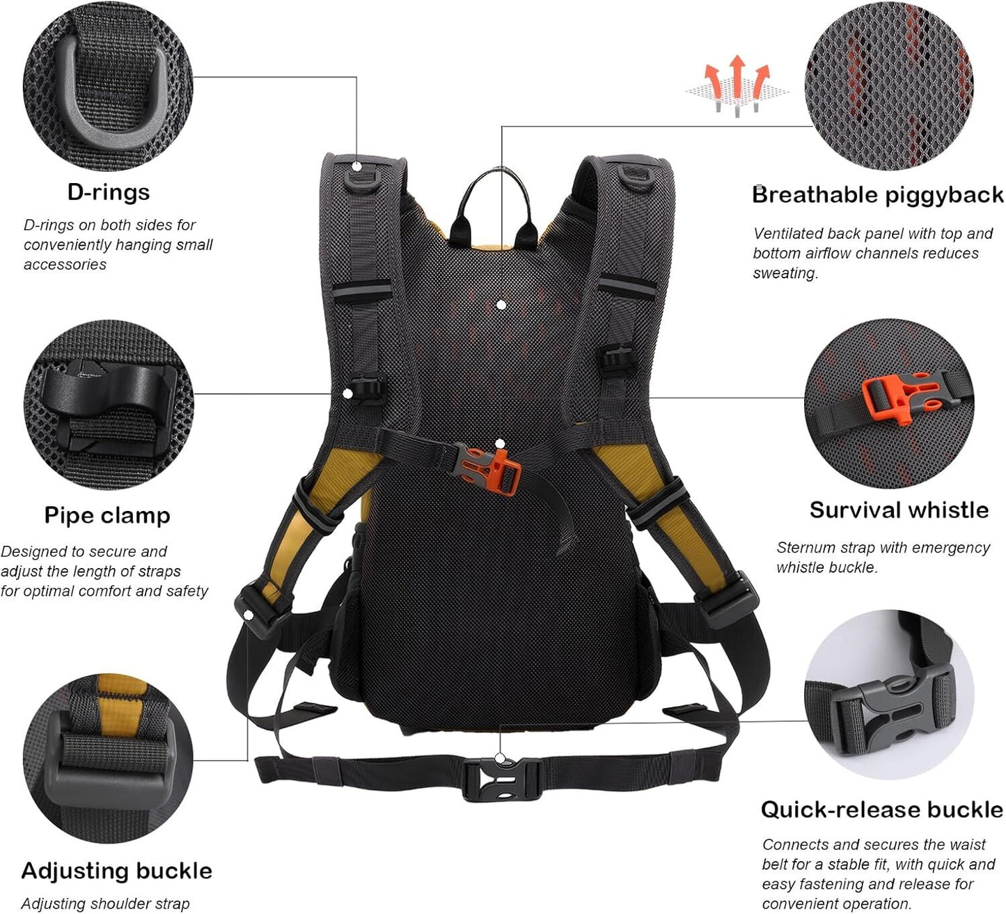 Lightweight Waterproof Daypack – Yellow