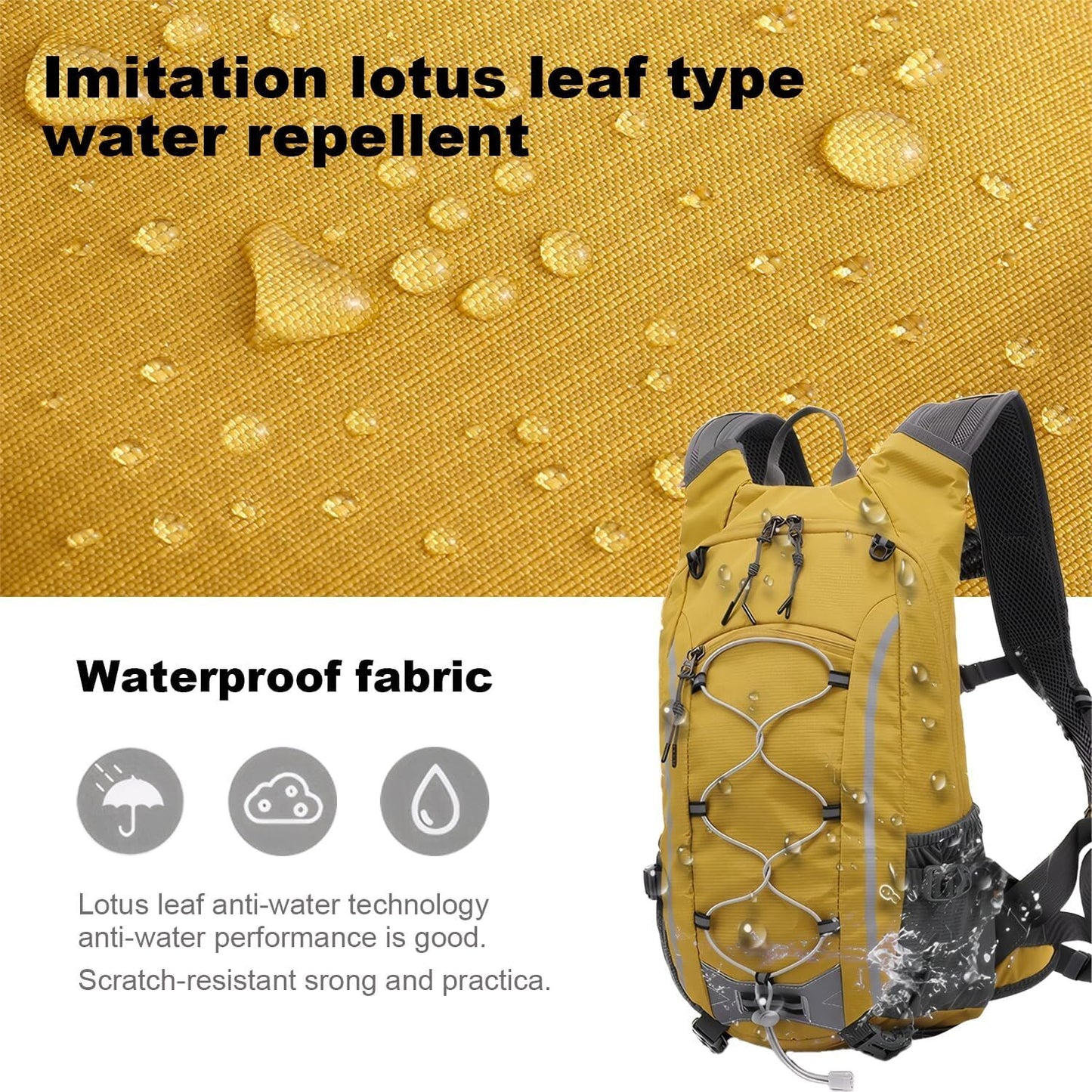 Lightweight Waterproof Daypack – Yellow