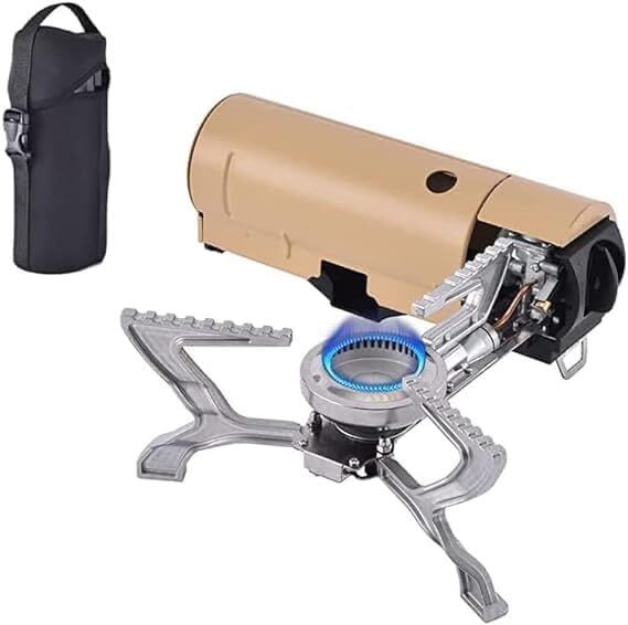 2500W Foldable Butane Camping Stove – Indoor Outdoor Khaki