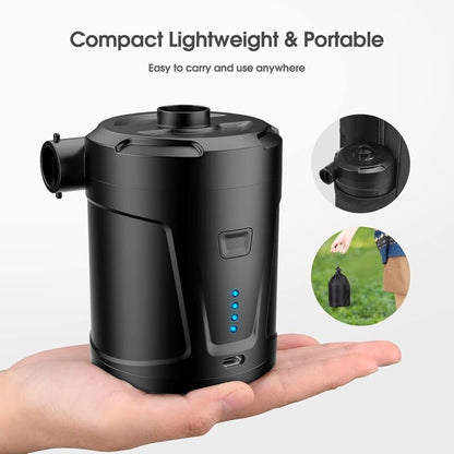 5000mAh Wireless Electric Air Pump – 300L/min 3 Nozzles USB Rechargeable
