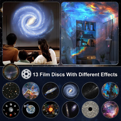 360° Galaxy Night Projector – Solar System, Nebula & Astronaut