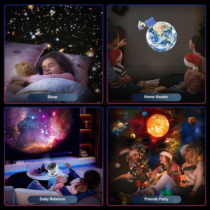 360° Galaxy Night Projector – Solar System, Nebula & Astronaut