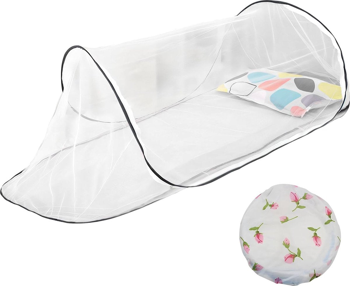 Pop-Up Foldable Mosquito Net – Single Bed, Anti-Insect Camping