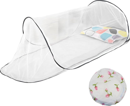 Pop-Up Foldable Mosquito Net – Single Bed, Anti-Insect Camping