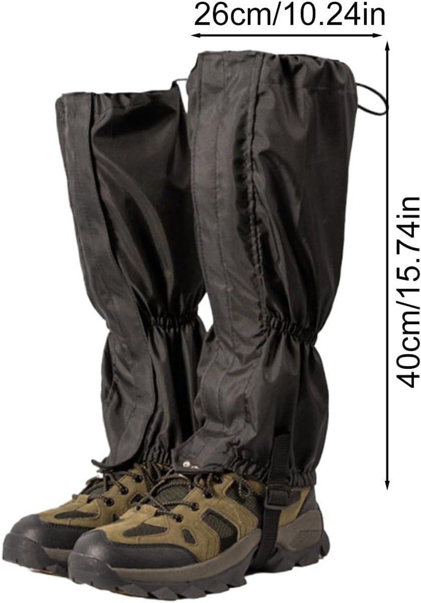 Waterproof Hiking Gaiters – Black