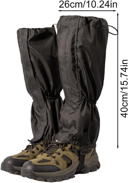 Waterproof Hiking Gaiters – Black