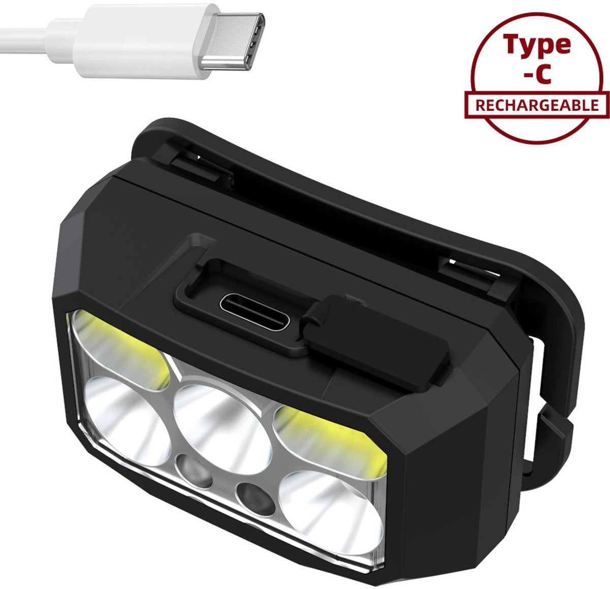 LED Headlamp Rechargeable 2-Pack – 6 Modes Ultralight Waterproof