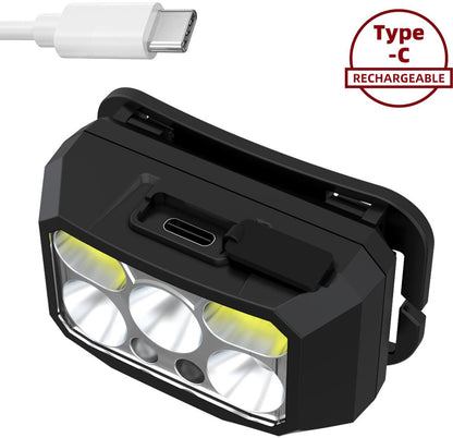 LED Headlamp Rechargeable 2-Pack – 6 Modes Ultralight Waterproof