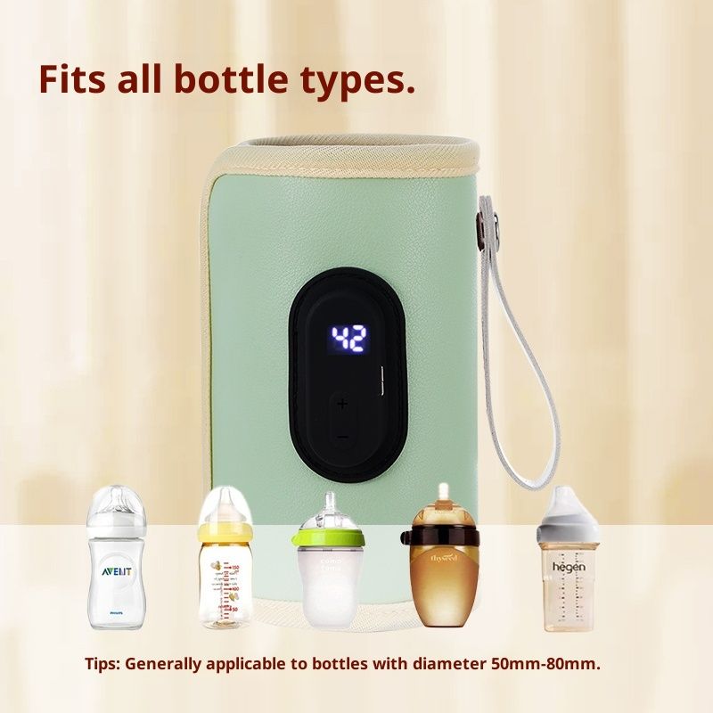 USB Portable Baby Bottle Warmer – LCD Screen, 20 Temperature Levels, Car & Travel