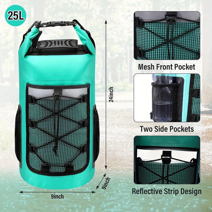 25L Waterproof Backpack – Cyan