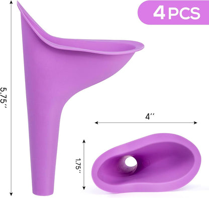 Female Urinal Funnel 4-Pack – Portable, Camping & Hiking