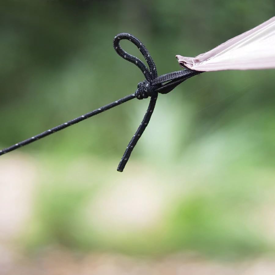 Reflective Camping Guy Ropes 4-Pack – 4mm Nylon with Tensioner Adjusters