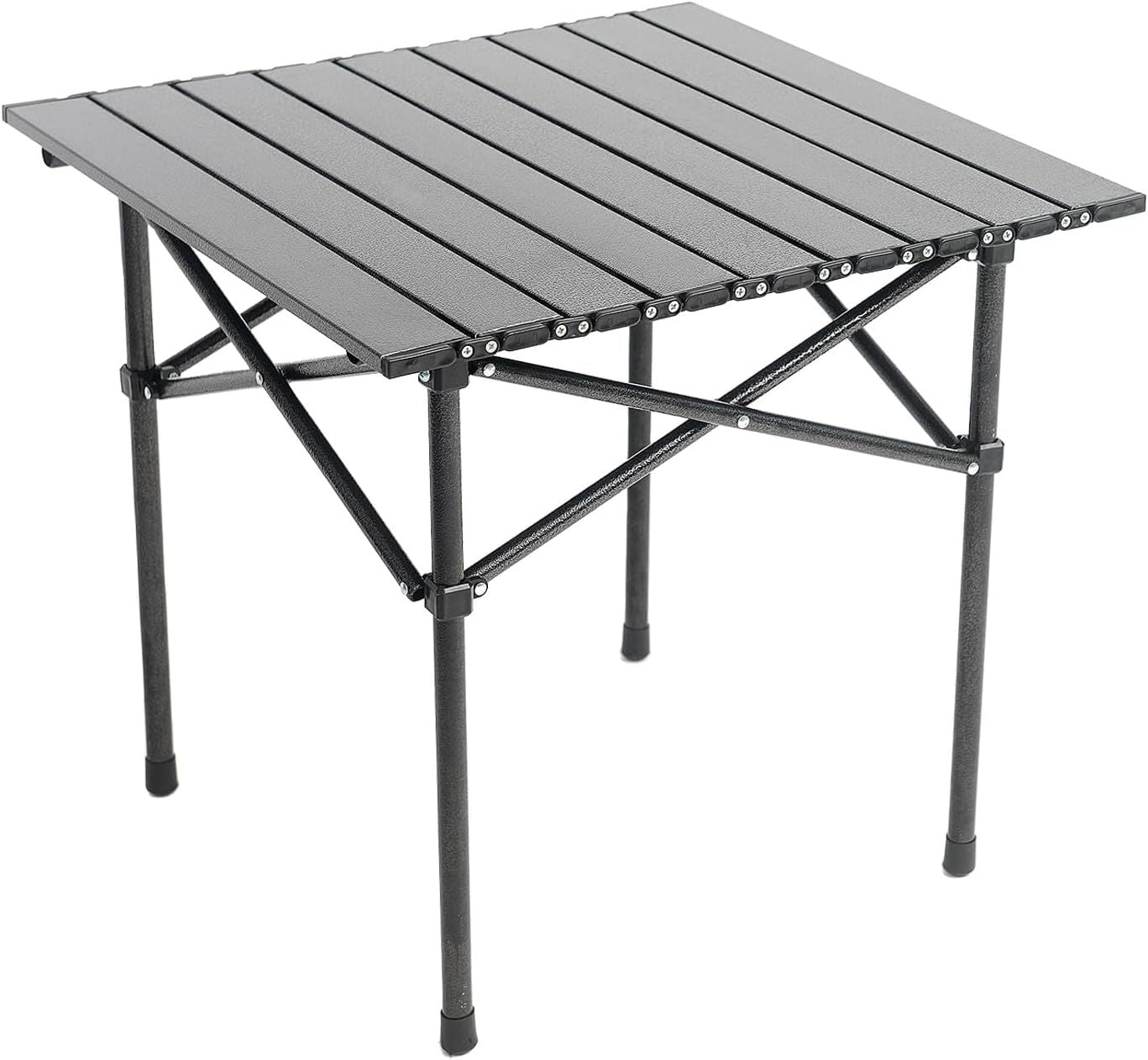 Folding Aluminium Side Table with Carry Bag – Black, Lightweight