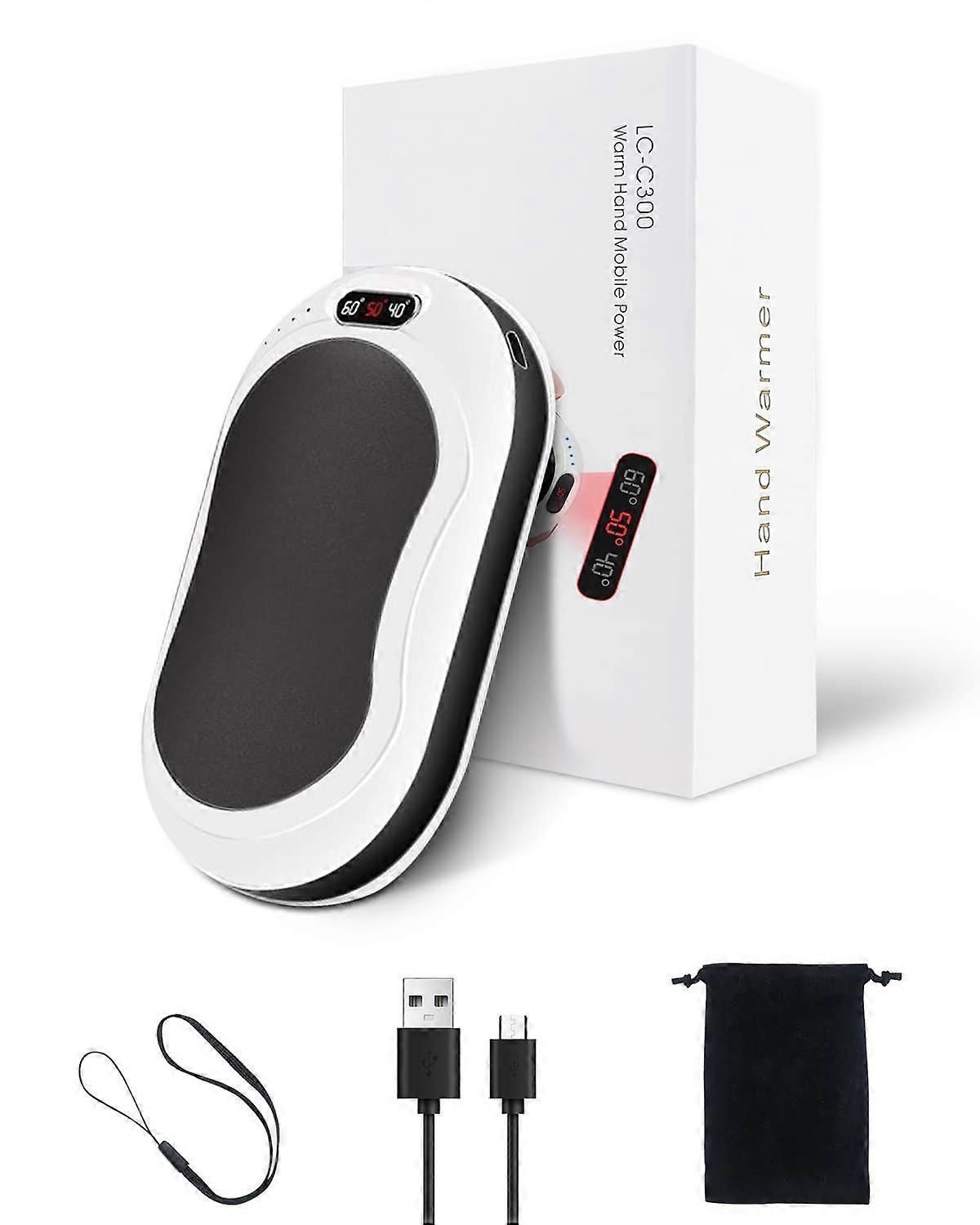 10000mAh Hand Warmer & Power Bank – 2-Sided Heating USB Rechargeable