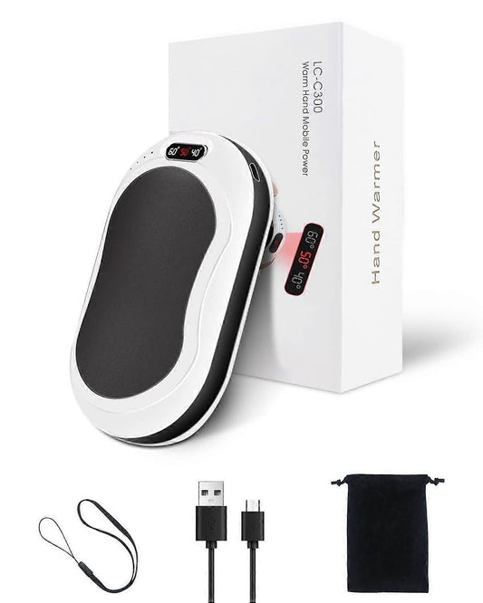10000mAh Hand Warmer & Power Bank – 2-Sided Heating USB Rechargeable