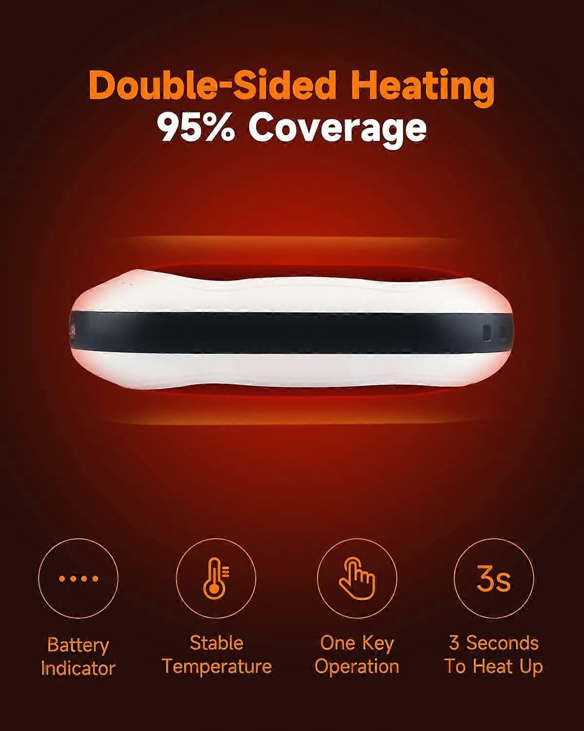 10000mAh Hand Warmer & Power Bank – 2-Sided Heating USB Rechargeable