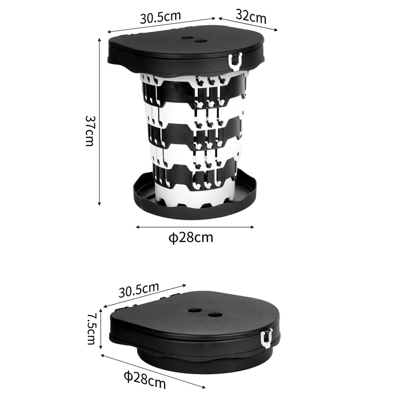 Foldable Portable Toilet Stool – Height Adjustable, Camping & Road Trips
