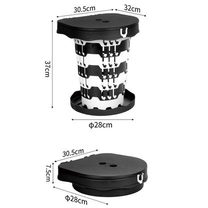 Foldable Portable Toilet Stool – Height Adjustable, Camping & Road Trips