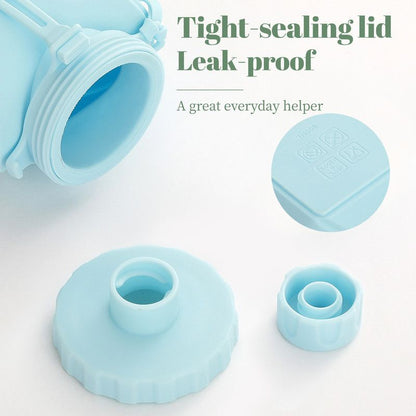 Collapsible Silicone Water Bottle 800ml – Foldable, Food-Grade, Heat Resistant, Green