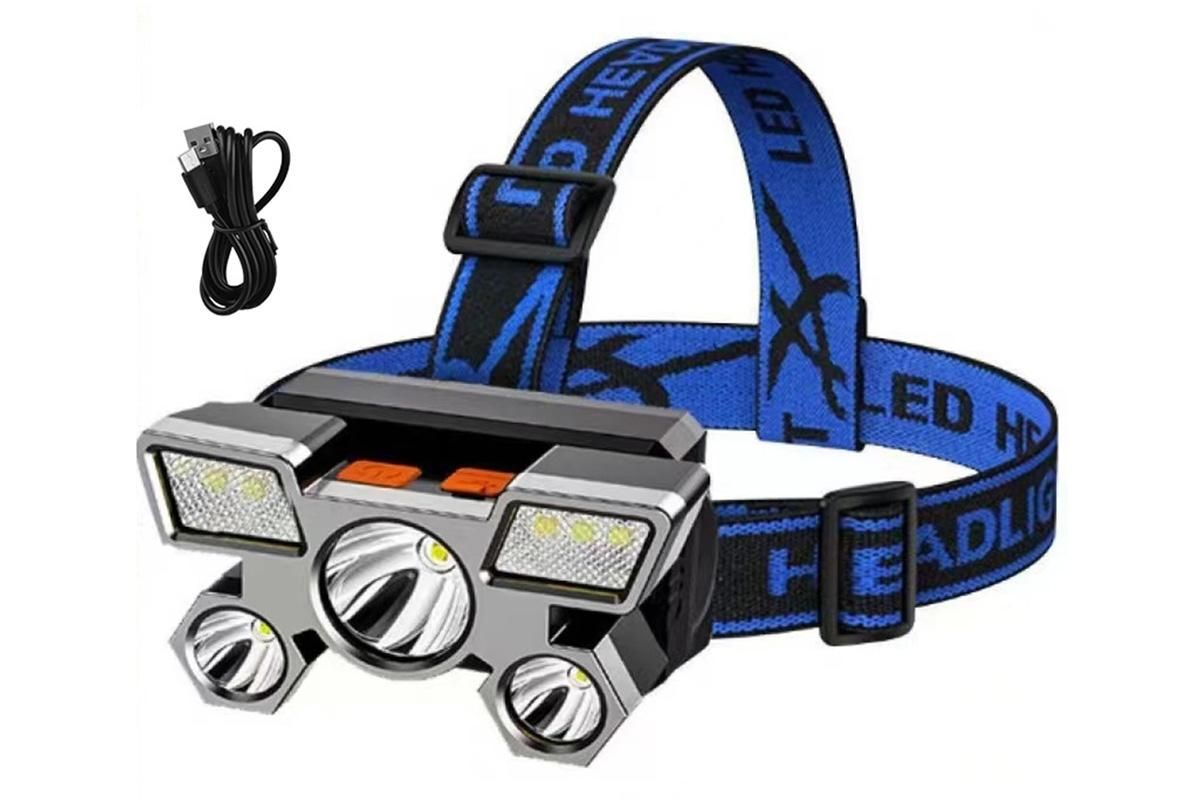 LED Headlamp with 4 Modes – USB Rechargeable for Camping Fishing & Hiking