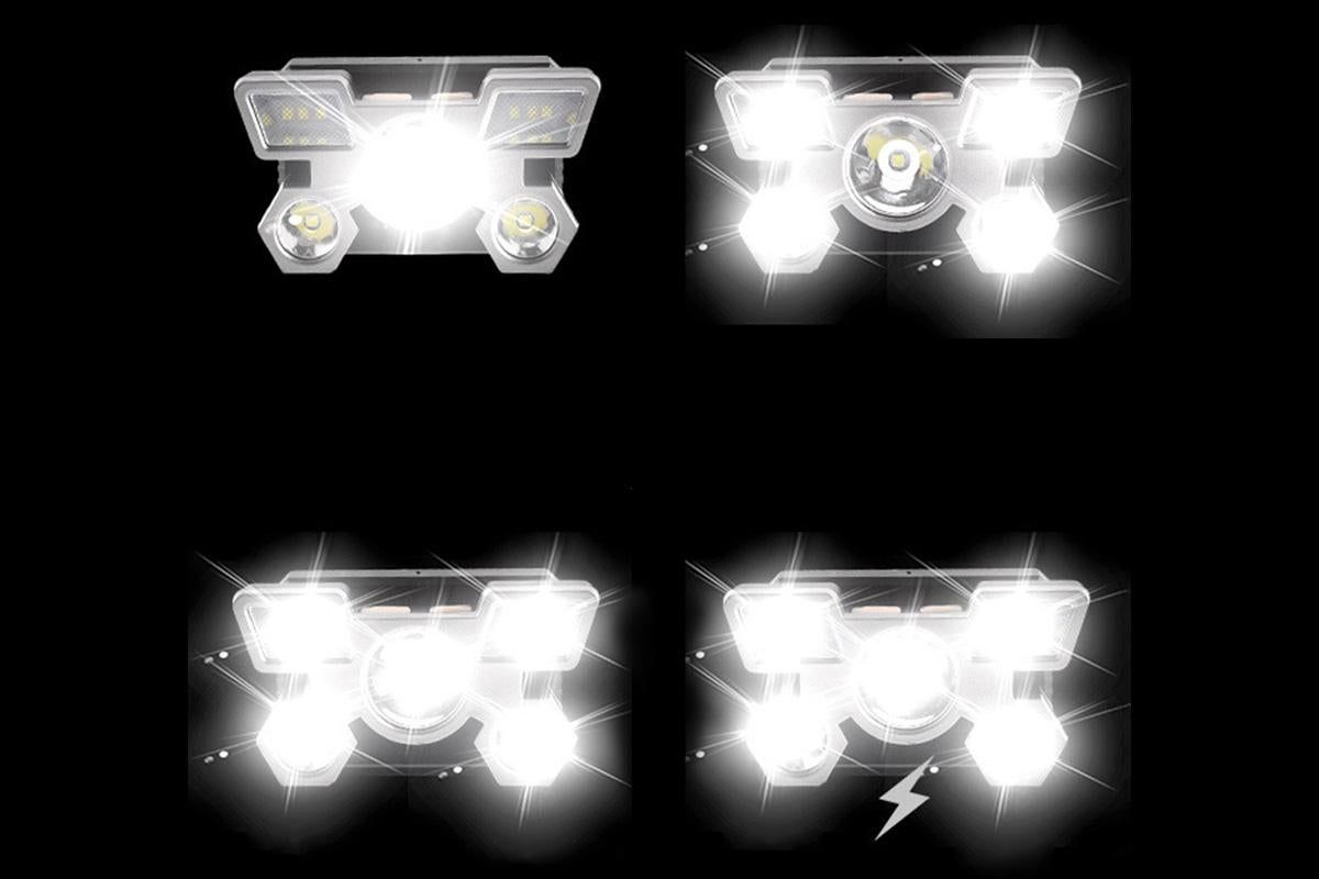 LED Headlamp with 4 Modes – USB Rechargeable for Camping Fishing & Hiking
