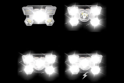 LED Headlamp with 4 Modes – USB Rechargeable for Camping Fishing & Hiking