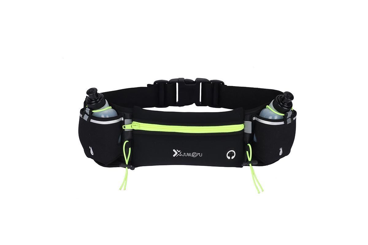 Hydration Running Belt with Water Bottles – Green