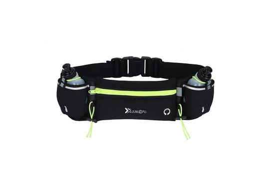 Hydration Running Belt with Water Bottles – Green