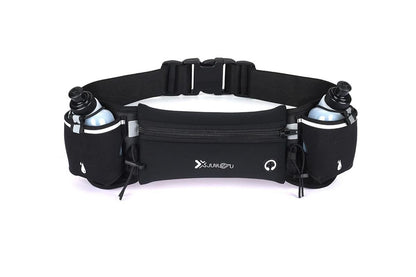 Hydration Running Belt with Water Bottles – Black