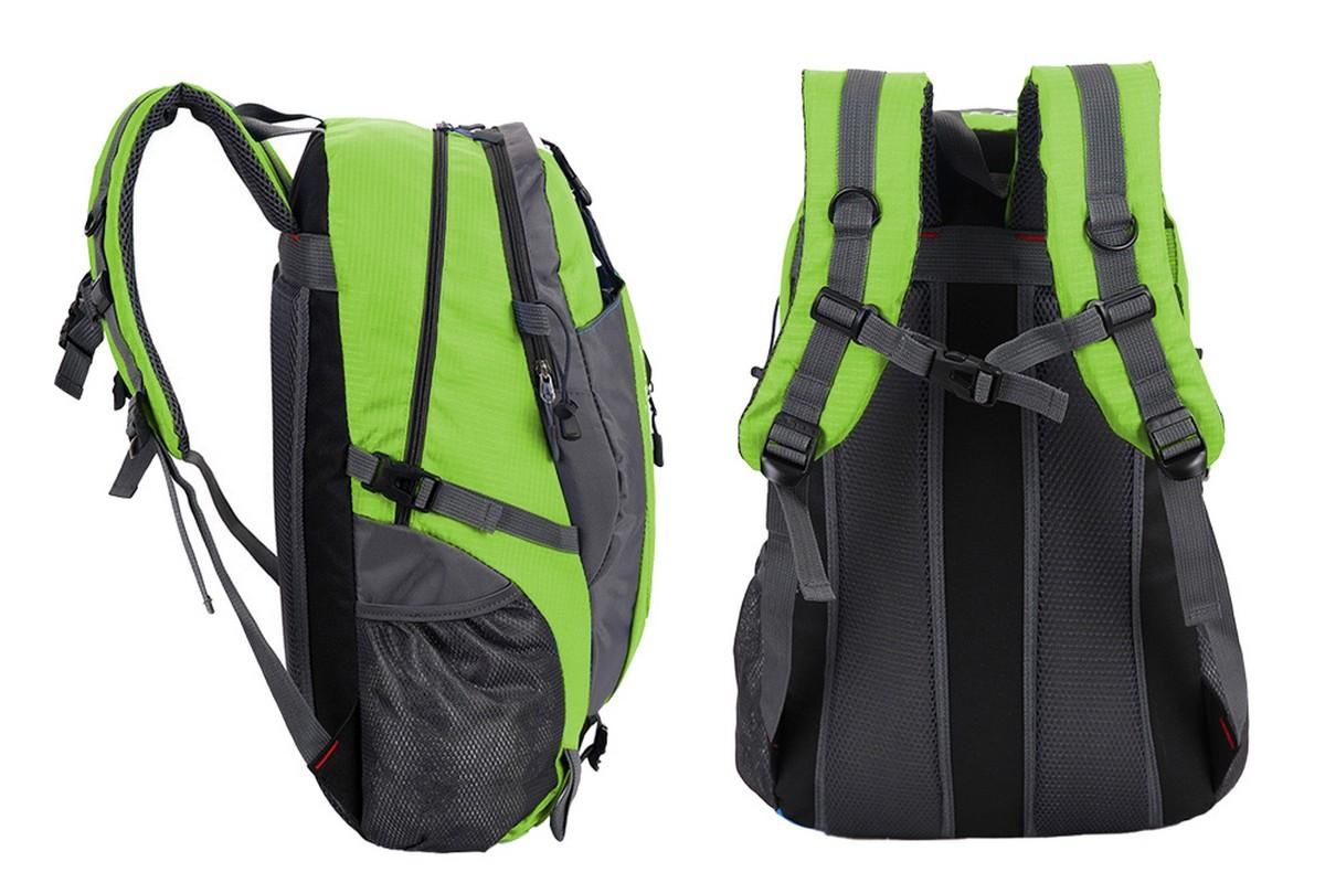 Water-Resistant Nylon Hiking Pack – Green