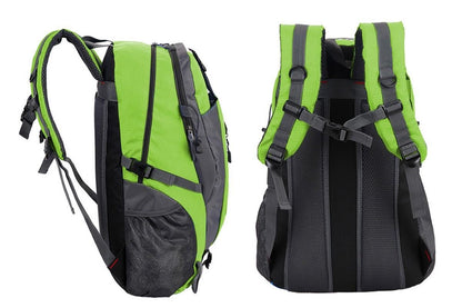 Water-Resistant Nylon Hiking Pack – Green