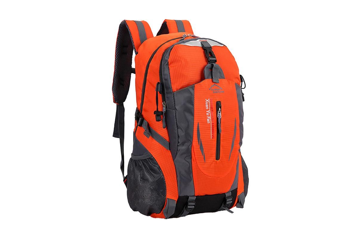 Water-Resistant Nylon Hiking Pack – Orange