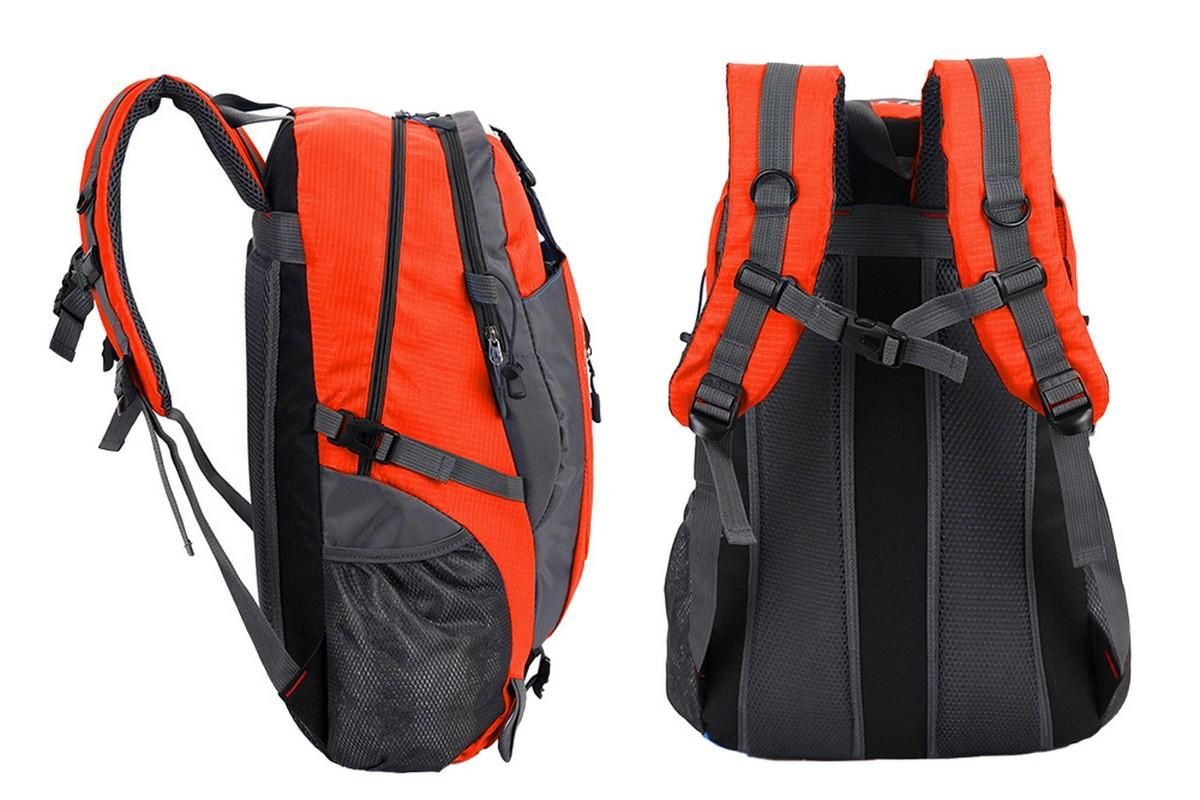 Water-Resistant Nylon Hiking Pack – Orange