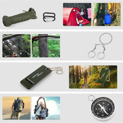 Tactical Camping Survival Kit – Multi-Tool Emergency Set for Hiking & SOS