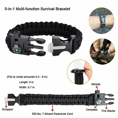Tactical Camping Survival Kit – Multi-Tool Emergency Set for Hiking & SOS