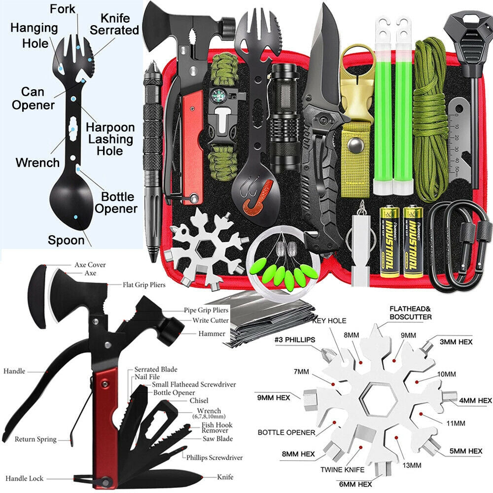 32-in-1 Emergency Survival Kit – Tactical Camping & SOS Tool Set