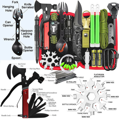32-in-1 Emergency Survival Kit – Tactical Camping & SOS Tool Set
