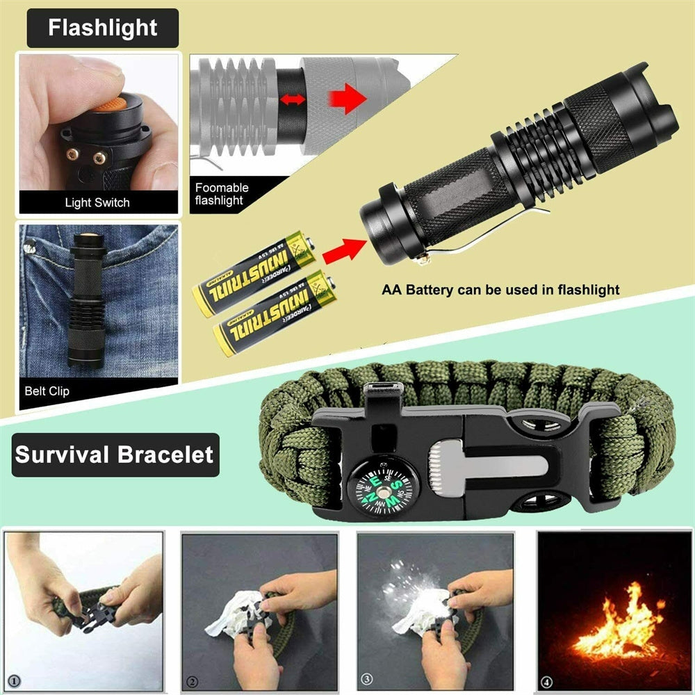 32-in-1 Emergency Survival Kit – Tactical Camping & SOS Tool Set