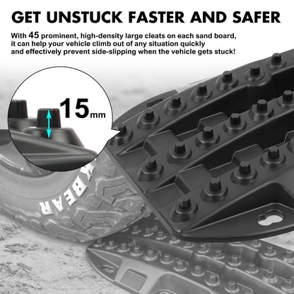 X-BULL Mini Recovery Tracks – 1 Pair, Black