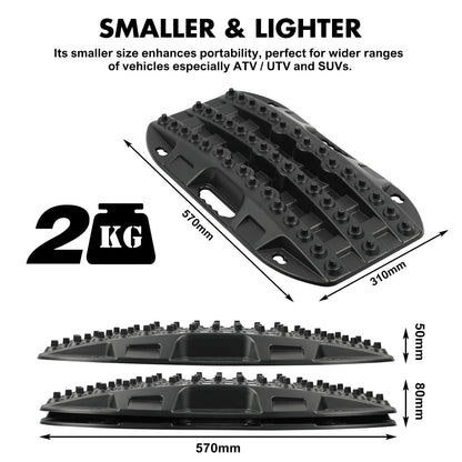 X-BULL Mini Recovery Tracks – 1 Pair, Black