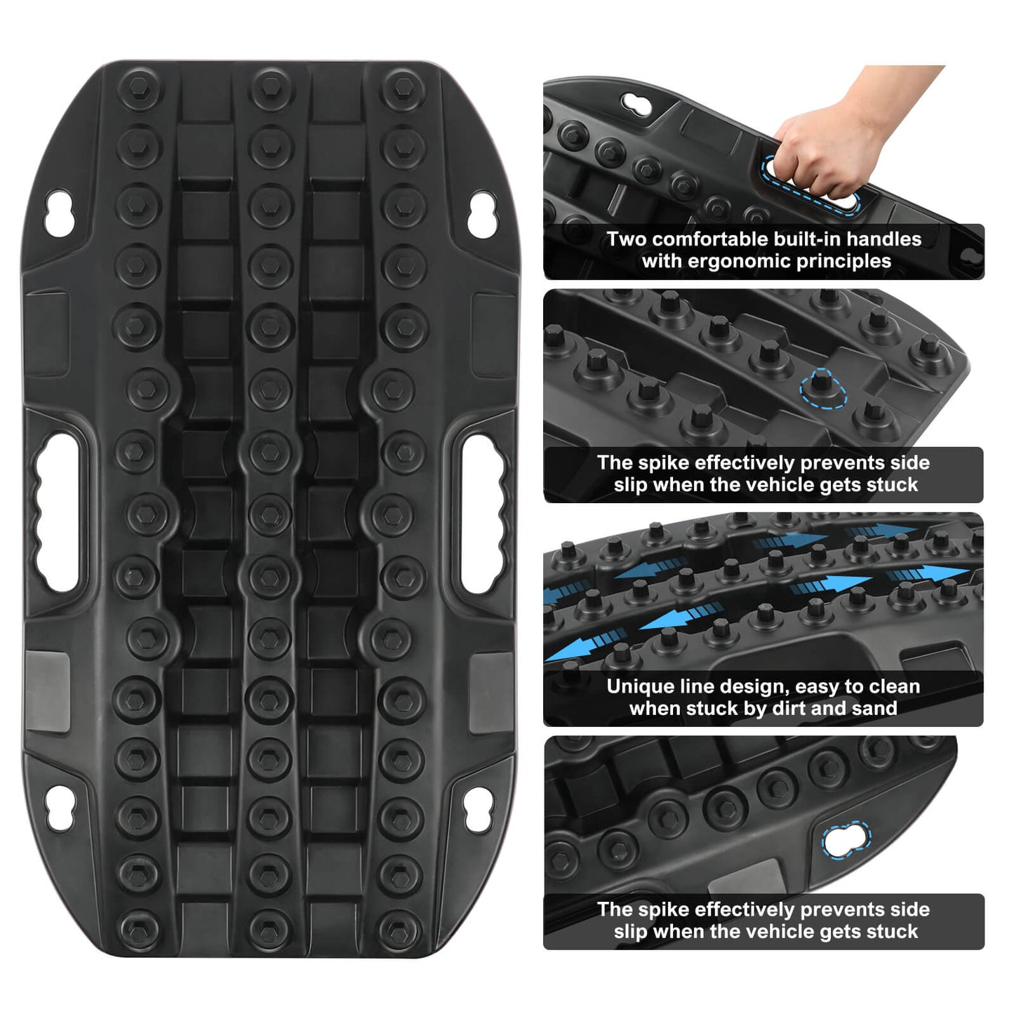 X-BULL Mini Recovery Tracks – 1 Pair, Black