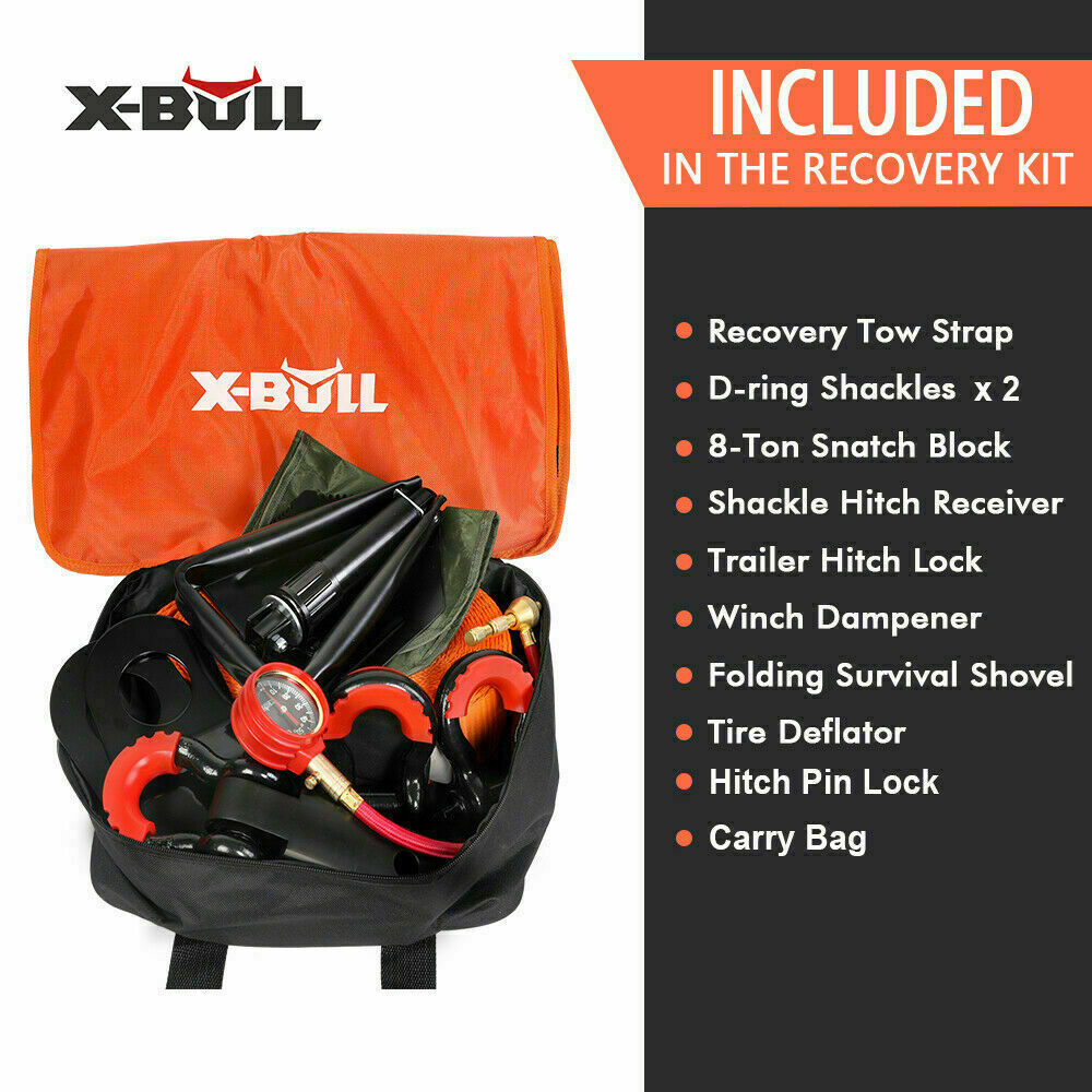 X-BULL 11-Piece 4WD Winch Recovery Kit