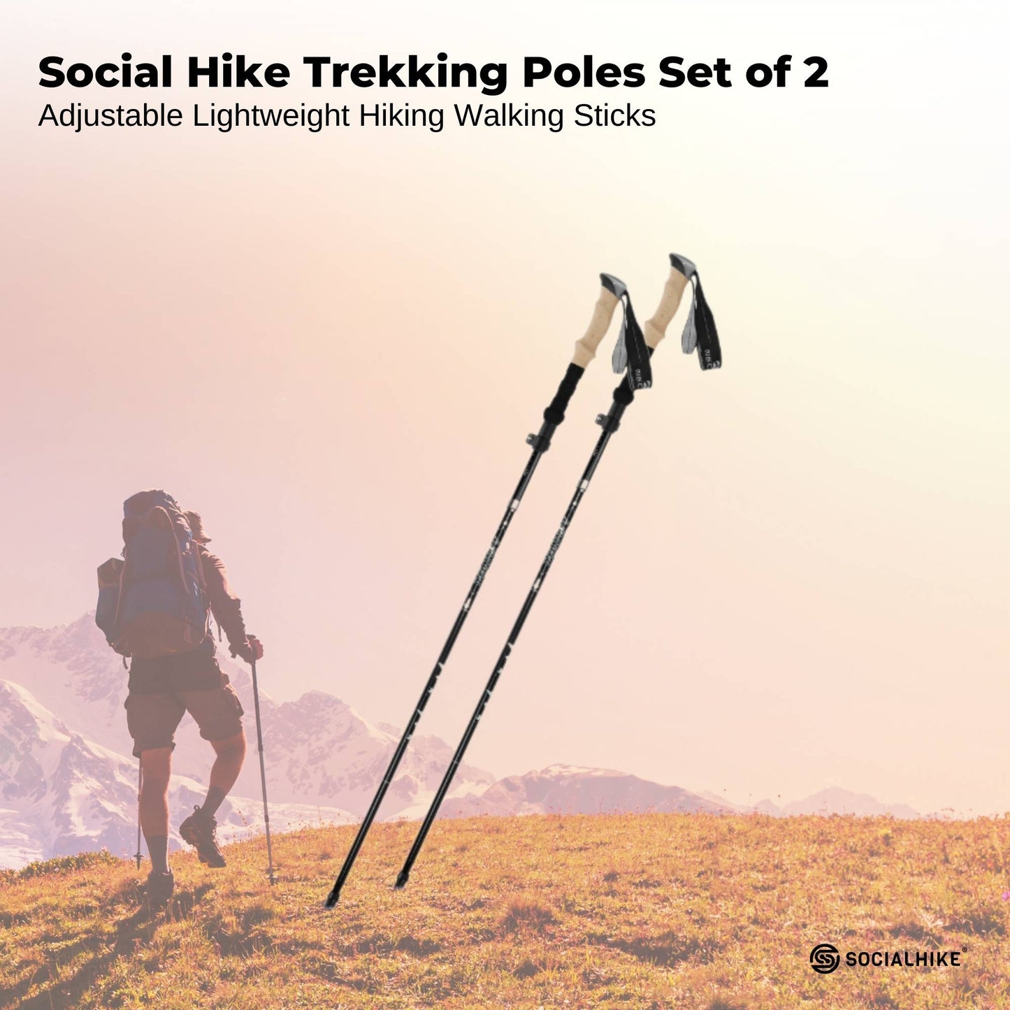 Adjustable Trekking Poles – Premium Carbon Pair
