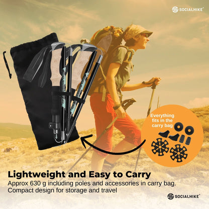 Adjustable Trekking Poles – Premium Carbon Pair