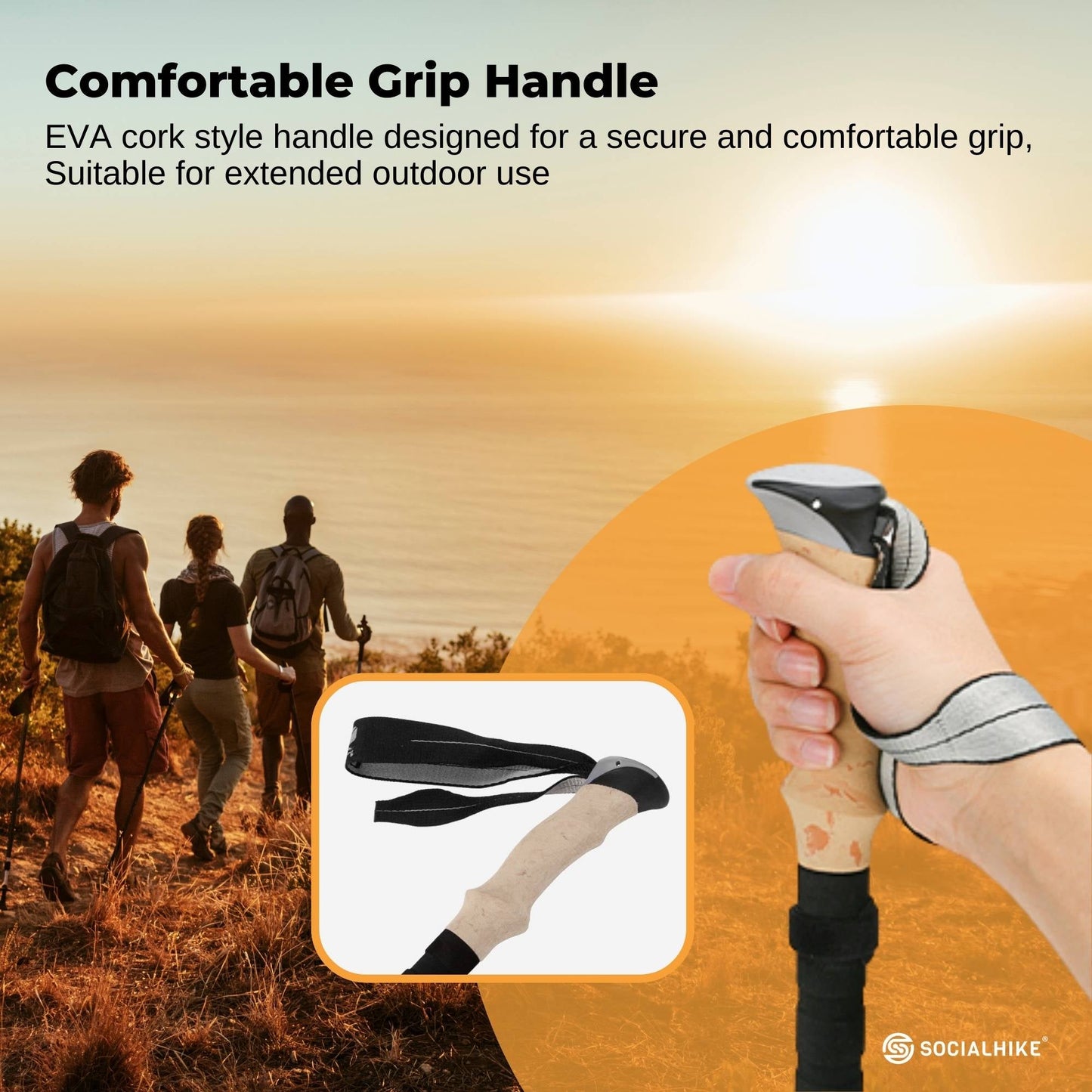 Adjustable Trekking Poles – Premium Carbon Pair