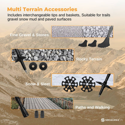 Adjustable Trekking Poles – Premium Carbon Pair