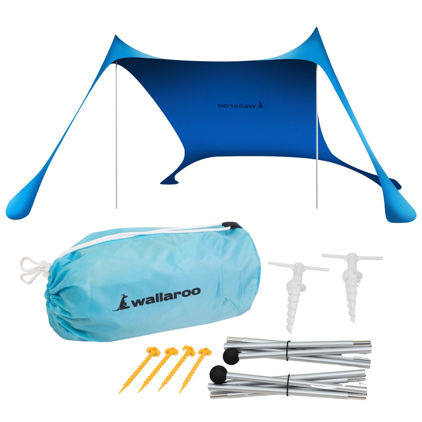 Wallaroo Beach Shade Tent 2x2m – UPF50+ UV Protection Blue